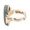 Natural Green Aventurine Stretch Finger Rings RJEW-N055-01C-4