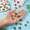  32pcs 8 colors Printed Alloy Connector Charms ENAM-TA0001-57-5