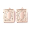 Rack Plating Brass Locket Pendants KK-F090-04RG-1