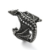 316 Surgical Stainless Steel Open Cuff Rings RJEW-R019-01AS-01-4