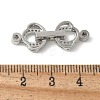 Brass Pave Clear Cubic Zirconia Fold Over Clasps KK-M320-21P-3