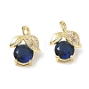 Brass Pave Marine Blue Cubic Zirconia Charms CU-CBA6305-02G-1