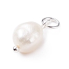 Grade B Natural Cultured Freshwater Pearl Charms PALLOY-JF01497-03-3