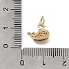 Brass Micro Pave Clear Cubic Zirconia Charms KK-D110-08B-G-3