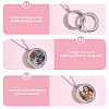 2Pcs Stainless Steel Locket Pendants STAS-BBC0010-31B-5