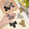 8Pcs 4 Colors Rhinestones Sew on/Iron on Patches DIY-GF0014-04-3