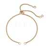 304 Stainless Steel Curb Chain Slider Bracelet Making AJEW-JB01524-01-1
