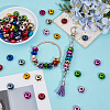 80Pcs UV Plating Acrylic European Beads OACR-PA0001-86-4