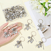 20Pcs Alloy Baseball Player & Baseball Bat & Hat Keychains KEYC-SC00044-3