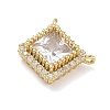 Brass Micro Pave Cubic Zirconia Pendants KK-C254-01A-G-2