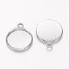 Brass Pendant Cabochon Settings KK-B534-D-P-NF-2