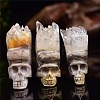 Natural Quartz Crystal Skull Display Decorations PW-WG44ED8-01-1
