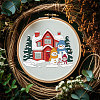 4 Sheets 11.6x8.2 Inch Stick and Stitch Embroidery Patterns DIY-WH0455-237-6