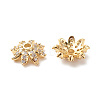 Brass Micro Pave Clear Cubic Zirconia Bead Caps LS-KK-G420-31G-2