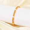 304 Stainless Steel Beaded Bracelets for Women BJEW-M056-08P-01-5