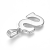 Non-Tarnish 304 Stainless Steel Pendants X-STAS-F106-95P-S-01-2