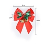 Polyester & Plastic Christmas Bowknot with Bells PW-WG04DED-01-1