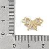 Brass Clear Cubic Zirconia Connector Charms KK-I719-03G-3