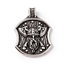 Tibetan Style 304 Stainless Steel Pendants STAS-P305-32AS-1