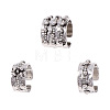 Zinc Alloy Rhinestone Cuff Open Rings Set FS-WGB6ABE-02-2