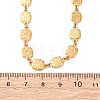 304 Stainless Steel Textured Square Link Chain Necklaces for Women NJEW-K299-02G-5