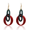 Acrylic Oval with Ring Dangle Earrings FS-WG43E6C-02-1
