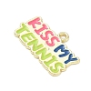 Tennis Alloy Enamel Pendants AL-CBA292F-02B-G-2