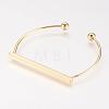 Brass Cuff Bangle BJEW-P168-F12-1