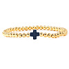Brass Round Beaded Bracelets for Women SB9067-20-1