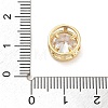 Rack Plating Brass Micro Pave Cubic Slide Charms KK-Z064-37G-01-3