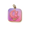 Printed 304 Stainless Steel Pendants SA-CBACFAA-07G-E-1