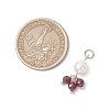 Natural Gemstone & Cultured Freshwater Pearl Pendants PALLOY-JF05142-02-2