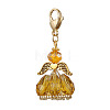 Angel Glass Beaded & Alloy Pendant Decorations HJEW-MZ00190-01-2