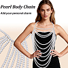 Imitation Pearl White Round Beaded Multi-Layered Shoulder Body Chains for Women AJEW-WH0816-461P-5