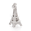 Brass Micro Pave Cubic Zirconia Pendants KK-N268-04P-1