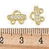 Brass Micro Pave Cubic Zirconia Pendants KK-P290-28G-3