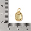 Real 18K Gold Plated Brass Micro Pave Clear Cubic Zirconia Pendants KK-L216-002G-A-3