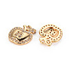 Brass Micro Pave Cubic Zirconia Charms KK-S360-141A-NF-2