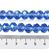 Electroplate Transparent Glass Beads Strands GLAA-D022-01-5