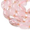 Natural Red Hematoid Quartz/Ferruginous Quartz Beads Strands G-A295-A07-01-4