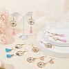 DIY Fan Bird Flower Dangle Earring Making Kit DIY-SC0020-40-5