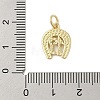 Horse Shoe Rack Plating Brass Pendants KK-Z074-34G-3