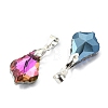 AB Color Plated Electroplate Glass Pendants PALLOY-JF05303-01-3