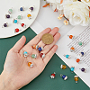 SUPERFINDINGS 4 Sets Chakra Mixed Gemstone Connector Charms PALLOY-FH0001-86-4