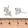 Brass Micro Pave Cubic Zirconia Stud Earrings KK-CBA8324-19P-01-5