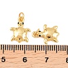 Brass Micro Pave Cubic Zirconia Charms KK-F927-13C-G-3