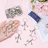 20Pcs Music Alloy Microphone & Word & Guitar Keychains KEYC-SC00042-3