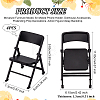 Cute Mini Plastic Foldable Chair DJEW-WH0015-79A-2