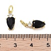 Brass Micro Pave Cubic Zirconia Charms KK-C051-09G-02-3