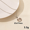 304 Stainless Steel Teardrop Pendant Necklaces ZZ2902-1-1